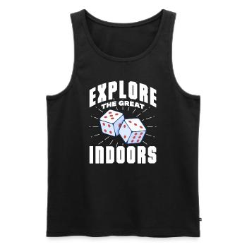 Board Game Board Games Game Night Games Gift - Men's Premium Organic Tank Top - black - Front - AI Model Male 178 light (178cm)