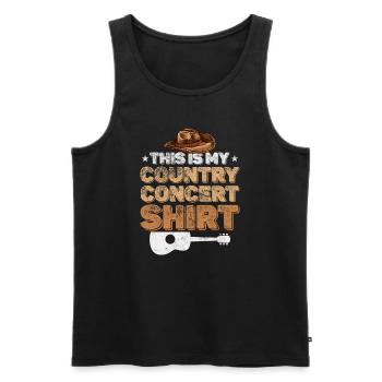 Country - Men's Premium Organic Tank Top - black - Front - AI Model Male 178 light (178cm)