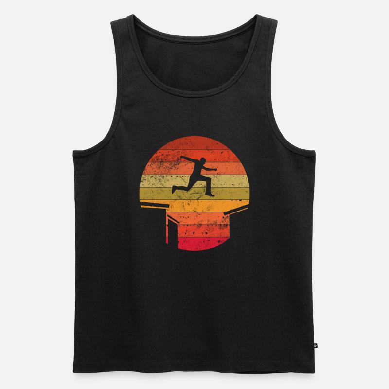 Parkour - Männer Premium Bio Tank Top - Schwarz