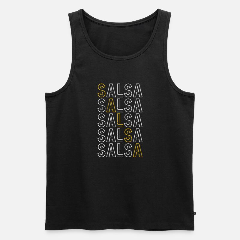Salsa - Männer Premium Bio Tank Top - Schwarz