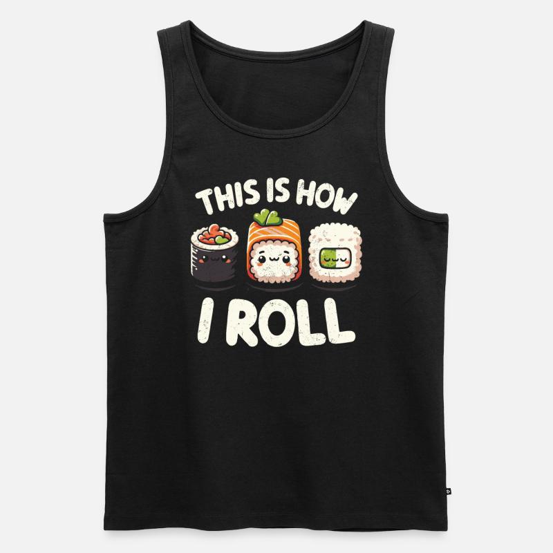 Sushi - Männer Premium Bio Tank Top - Schwarz