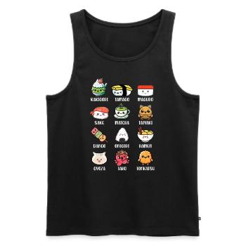 Sushi Essen Japan Nigiri Geschenk - Männer Premium Bio Tank Top - Schwarz - Vorne - AI Model Male 178 light (178cm)