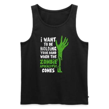 Zombie - Männer Premium Bio Tank Top - Schwarz - Vorne - AI Model Male 178 light (178cm)