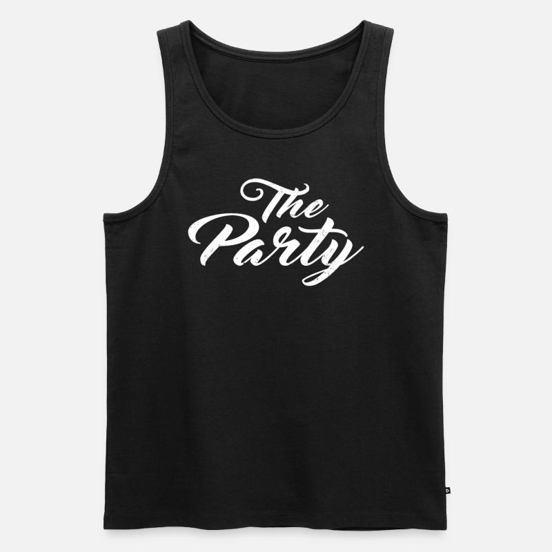 Junggesellin - Männer Premium Bio Tank Top - Schwarz