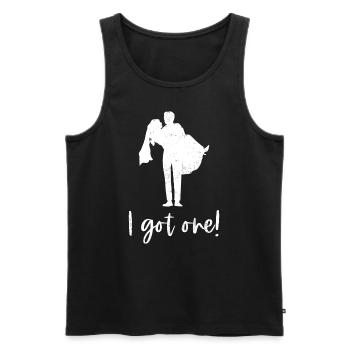 Junggeselle Jungesellenabschied - Männer Premium Bio Tank Top - Schwarz - Vorne - AI Model Male 178 light (178cm)