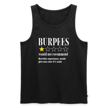 Burpees Fitness Cadeau de musculation Burpee - Débardeur bio Premium Homme - noir - Devant - Michal (187cm)