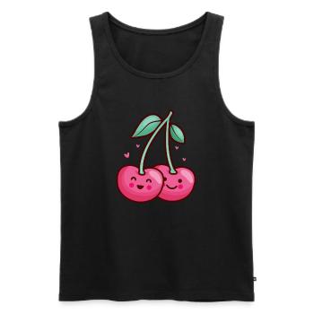 Cherry Cherry Tree Cherry Blossom Fruit Gift - Men's Premium Organic Tank Top - black - Front - AI Model Male 178 light (178cm)