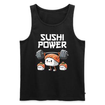 Sushi - Männer Premium Bio Tank Top - Schwarz - Vorne - AI Model Male 178 light (178cm)