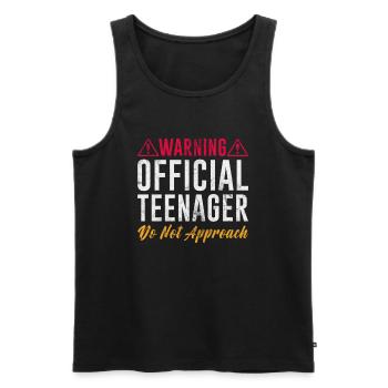 Adolescent - Débardeur bio Premium Homme - noir - Devant - AI Model Male 178 light (178cm)