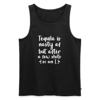 Tequila Sunrise Booze Party Mexico Gift - Men's Premium Organic Tank Top - black - Front - AI Model Male 178 light (178cm)