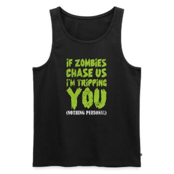 Zombie - Männer Premium Bio Tank Top - Schwarz - Vorne - AI Model Male 178 light (178cm)