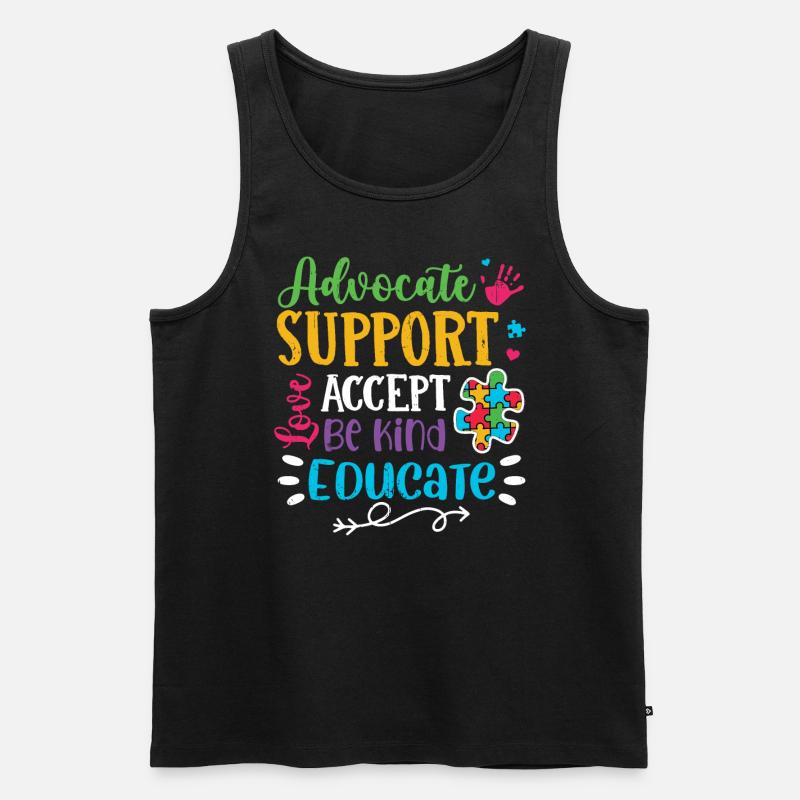 Autismus - Männer Premium Bio Tank Top - Schwarz