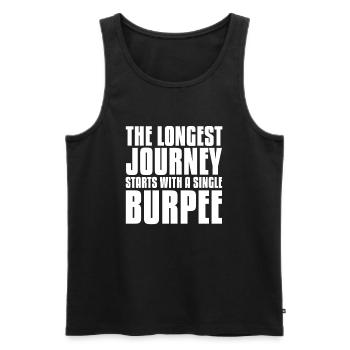 Burpees Fitness Burpee Cadeau de musculation - Débardeur bio Premium Homme - noir - Devant - Michal (187cm)