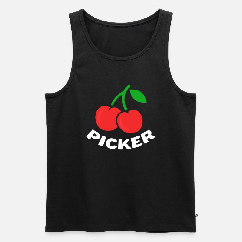 Kirsche Kirschbaum Kirschblüte Frucht Geschenk - Männer Premium Bio Tank Top - Schwarz