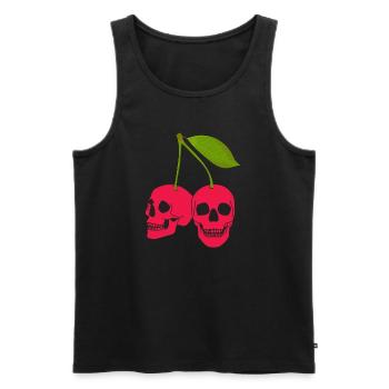 Cherry Cherry Tree Cherry Blossom Fruit Gift - Men's Premium Organic Tank Top - black - Front - AI Model Male 178 light (178cm)