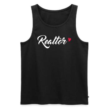 Realtor - Men's Premium Organic Tank Top - black - Front - AI Model Male 178 light (178cm)