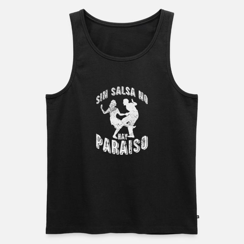 Salsa - Männer Premium Bio Tank Top - Schwarz