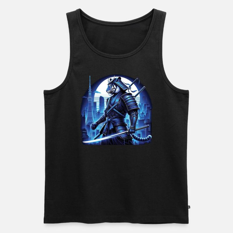 Samurai Ronin Schwertkampf Krieger Geschenk - Männer Premium Bio Tank Top - Schwarz