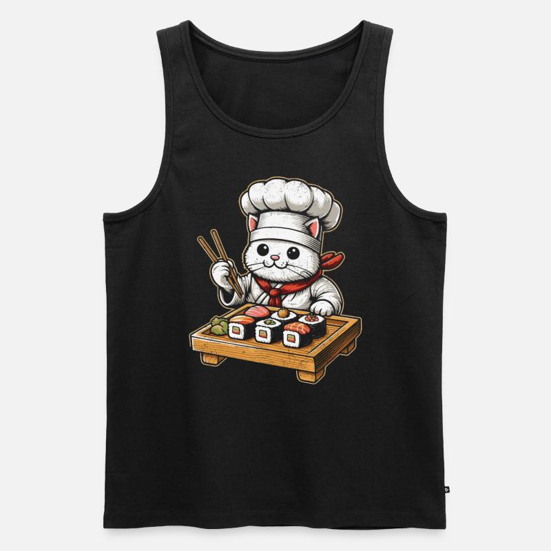 Sushi - Männer Premium Bio Tank Top - Schwarz