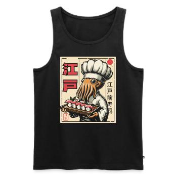 Sushi Essen Japan Nigiri Geschenk - Männer Premium Bio Tank Top - Schwarz - Vorne - AI Model Male 178 light (178cm)