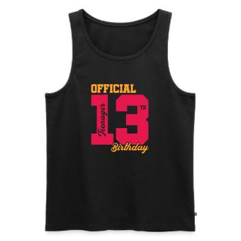 Teenager Teenie Teen Teens Teeny Geschenk - Männer Premium Bio Tank Top - Schwarz - Vorne - Michal (187cm)