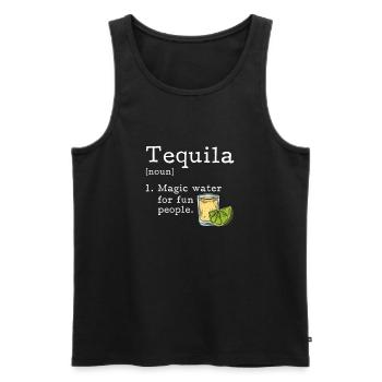Tequila Sunrise Booze Party Mexico Gift - Men's Premium Organic Tank Top - black - Front - AI Model Male 178 light (178cm)