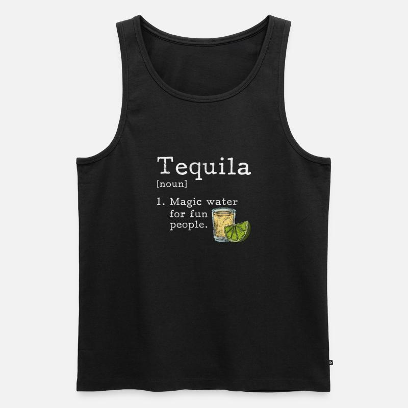 Tequila - Männer Premium Bio Tank Top - Schwarz