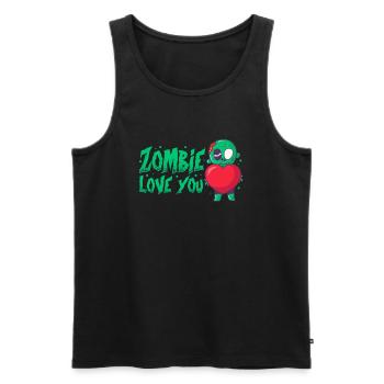 Zombie Zombie Chasseur de Zombie Apocalypse Cadeau - Débardeur bio Premium Homme - noir - Devant - AI Model Male 178 light (178cm)