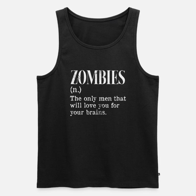 Zombie - Männer Premium Bio Tank Top - Schwarz
