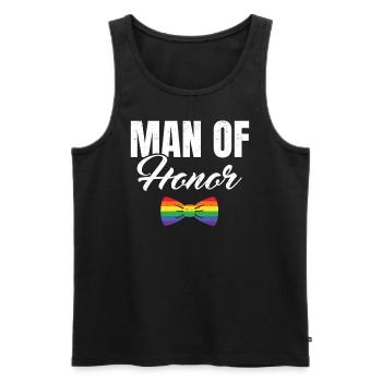 Junggeselle Jungesellenabschied - Männer Premium Bio Tank Top - Schwarz - Vorne - AI Model Male 178 light (178cm)