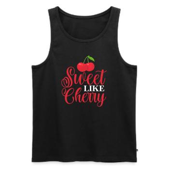 Cherry Cherry Tree Cherry Blossom Fruit Gift - Men's Premium Organic Tank Top - black - Front - AI Model Male 178 light (178cm)