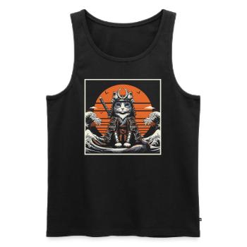 Samurai Ronin Schwertkampf Krieger Geschenk - Männer Premium Bio Tank Top - Schwarz - Vorne - AI Model Male 178 light (178cm)