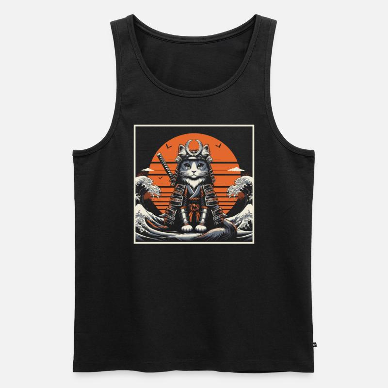 Samurai Ronin Schwertkampf Krieger Geschenk - Männer Premium Bio Tank Top - Schwarz