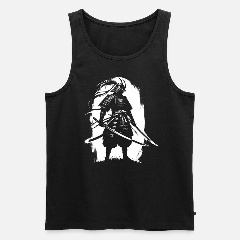 Samurai Ronin Schwertkampf Krieger Geschenk - Männer Premium Bio Tank Top - Schwarz