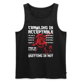 Samurai - Men's Premium Organic Tank Top - black - Front - Michal (187cm)