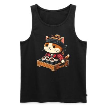 Sushi Essen Japan Nigiri Geschenk - Männer Premium Bio Tank Top - Schwarz - Vorne - AI Model Male 178 light (178cm)