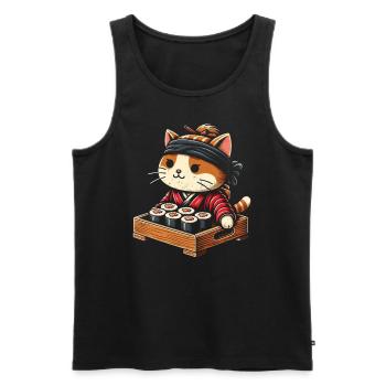 Sushi - Débardeur bio Premium Homme - noir - Devant - Michal (187cm)