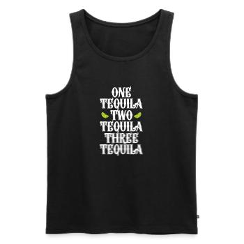 Tequila Sunrise Booze Party Mexico Gift - Men's Premium Organic Tank Top - black - Front - AI Model Male 178 light (178cm)