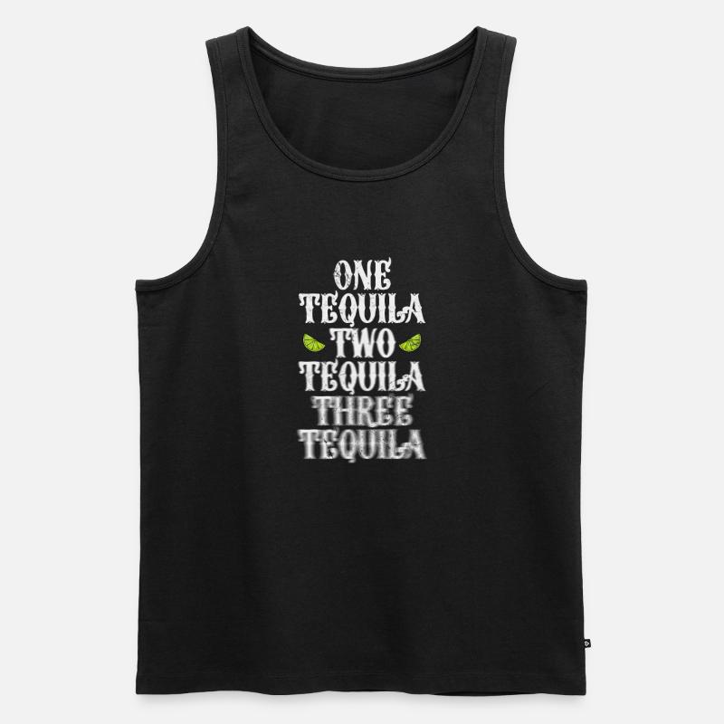 Tequila - Männer Premium Bio Tank Top - Schwarz