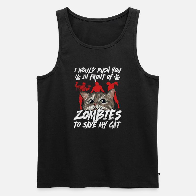 Zombie - Männer Premium Bio Tank Top - Schwarz