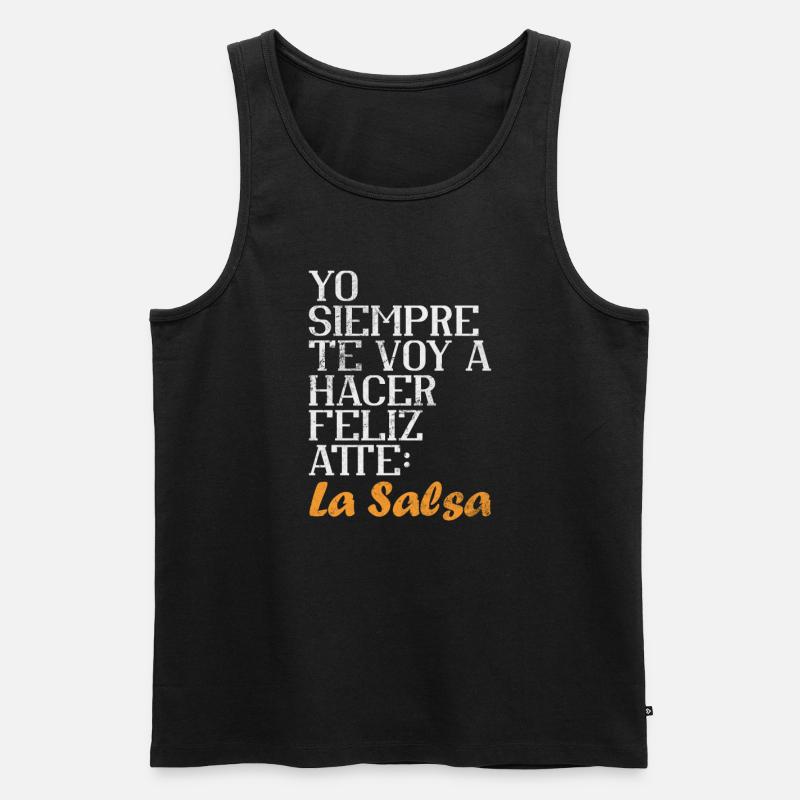 Salsa - Männer Premium Bio Tank Top - Schwarz