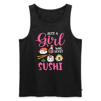 Sushi Essen Japan Nigiri Geschenk - Männer Premium Bio Tank Top - Schwarz - Vorne - AI Model Male 178 light (178cm)