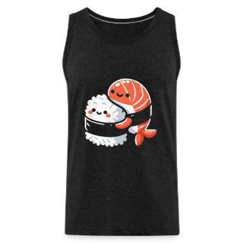 Sushi - Débardeur bio Premium Homme - charbon - Devant - Alexander (188cm)