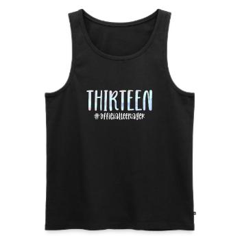 Teenager Teenie Teen Teens Teeny Geschenk - Männer Premium Bio Tank Top - Schwarz - Vorne - Michal (187cm)