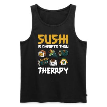 Sushi Essen Japan Nigiri Geschenk - Männer Premium Bio Tank Top - Schwarz - Vorne - AI Model Male 178 light (178cm)