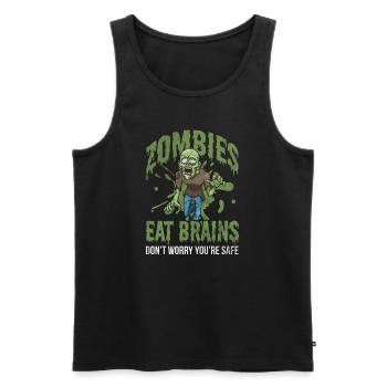 Zombie - Männer Premium Bio Tank Top - Schwarz - Vorne - Michal (187cm)