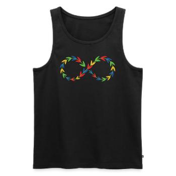 Journée de sensibilisation à l’autisme Cadeau autiste - Débardeur bio Premium Homme - noir - Devant - Michal (187cm)