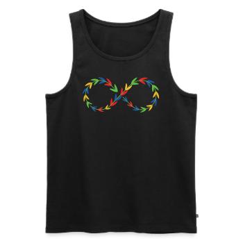 Autisme - Débardeur bio Premium Homme - noir - Devant - Michal (187cm)