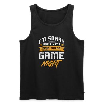 Brettspiel - Männer Premium Bio Tank Top - Schwarz - Vorne - Michal (187cm)