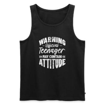 Adolescent - Débardeur bio Premium Homme - noir - Devant - AI Model Male 178 light (178cm)